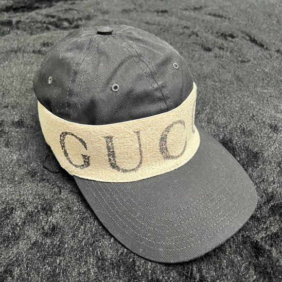NWT Gucci Logo Band Baseball Cap - Black - Picture 2 of 4